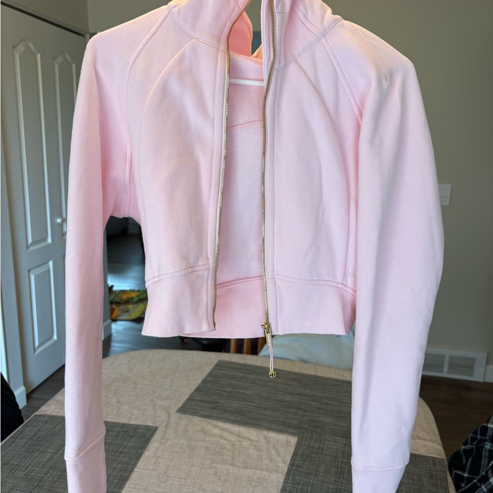 Lululemon athletica Soft Pink Cropped Full Zip Jacket Size 6 - Picture 2 of 4